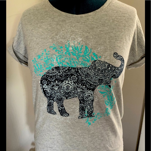 Style & Co. Tops - Graphic Elephant Tee-M